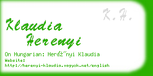 klaudia herenyi business card